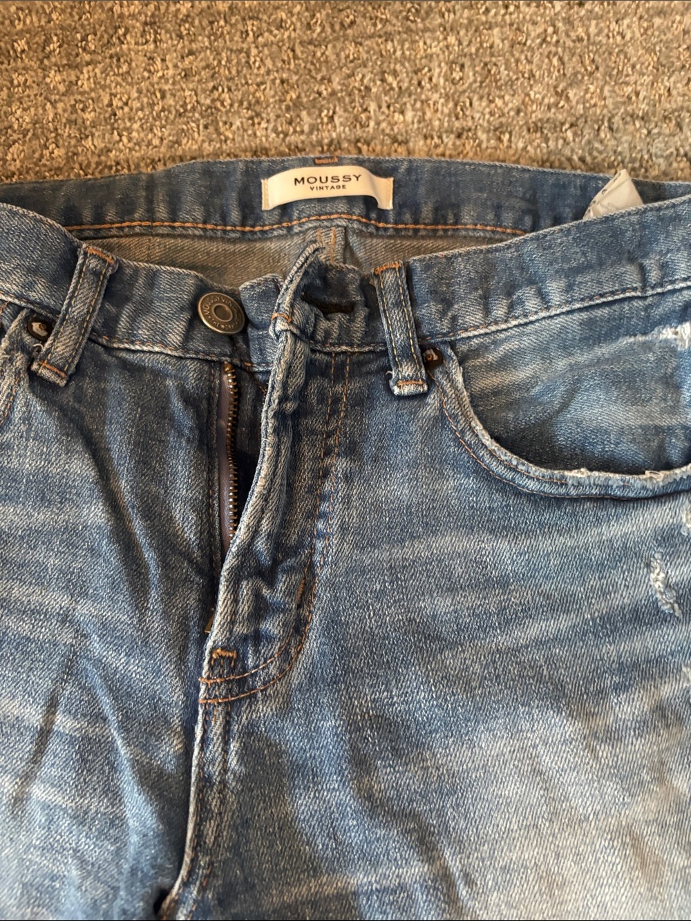 Moussy Blue Washed Denim Jeans